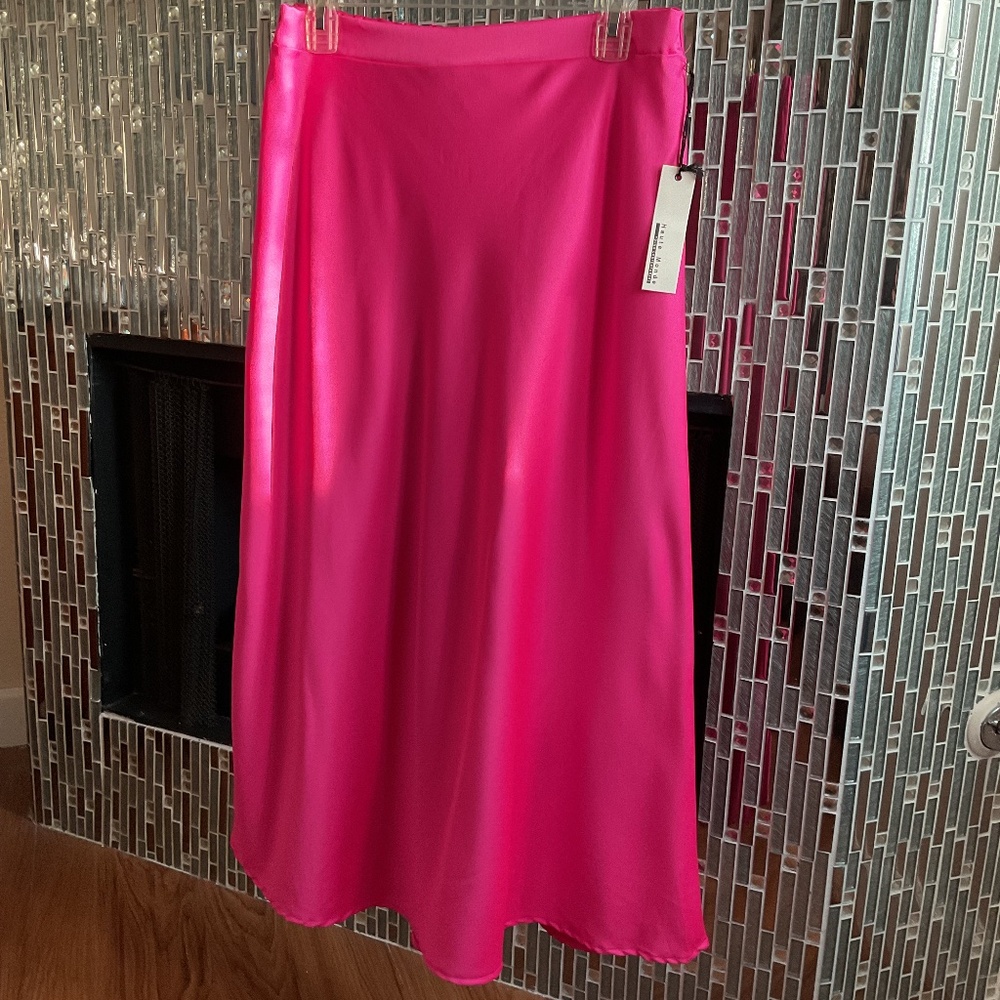 Formal Satin Finish Full Length Skirt